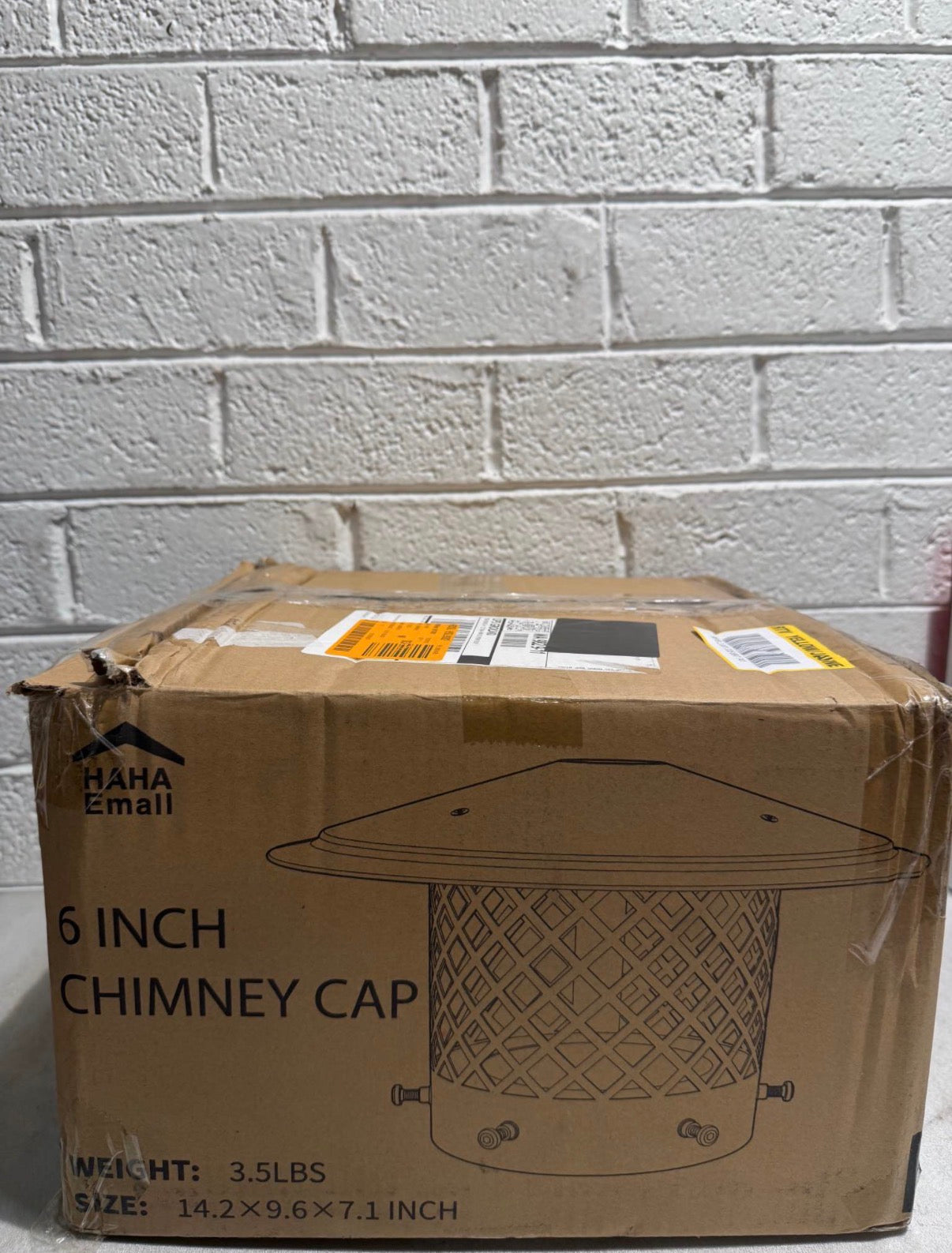 6 in. Black Round Galvanized Steel Fireplace Chimney Cap