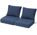24 in. x 24 in. Set of 2 Patio Outdoor Lounge Chair Cushions