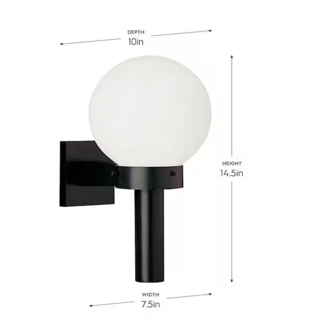 Shatter-Resistant Acrylic Shade Modern Outdoor Wall Lantern Light