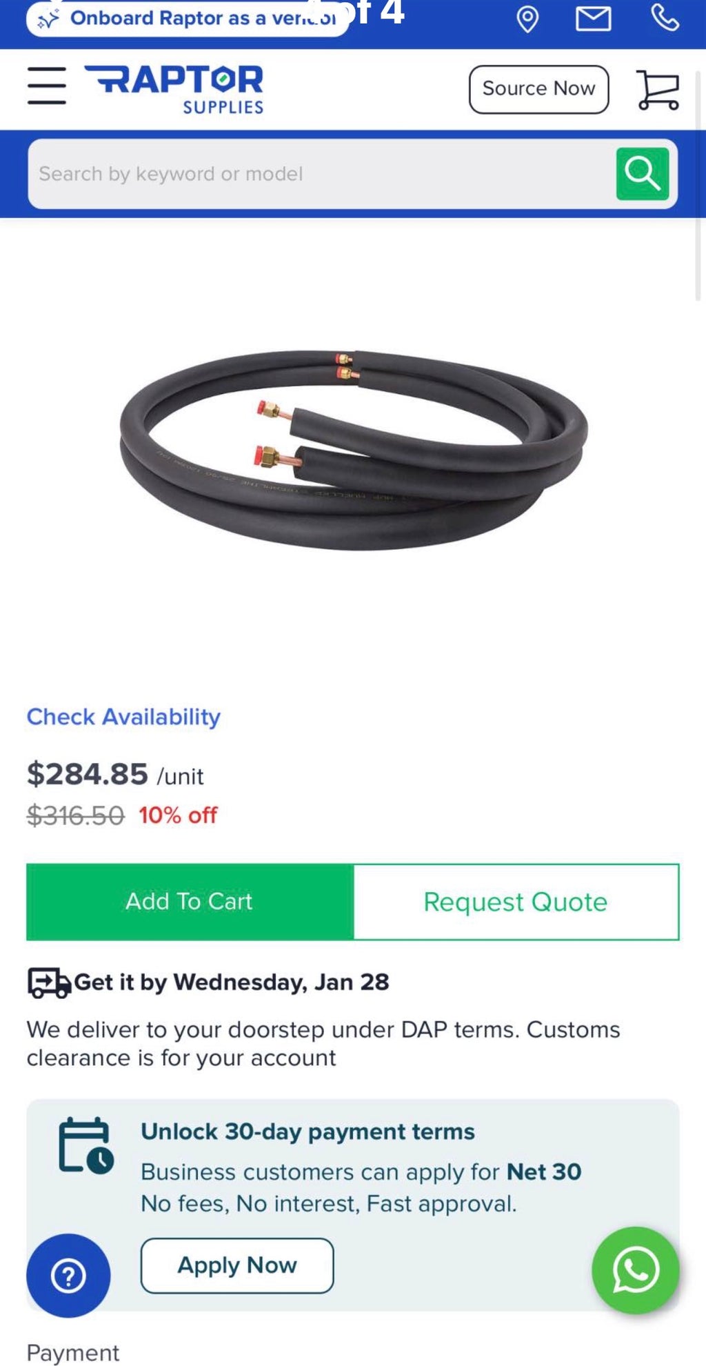 mini split Refrigerant Line Set 1/4 x 3/8 X 1/2  35 Feet
