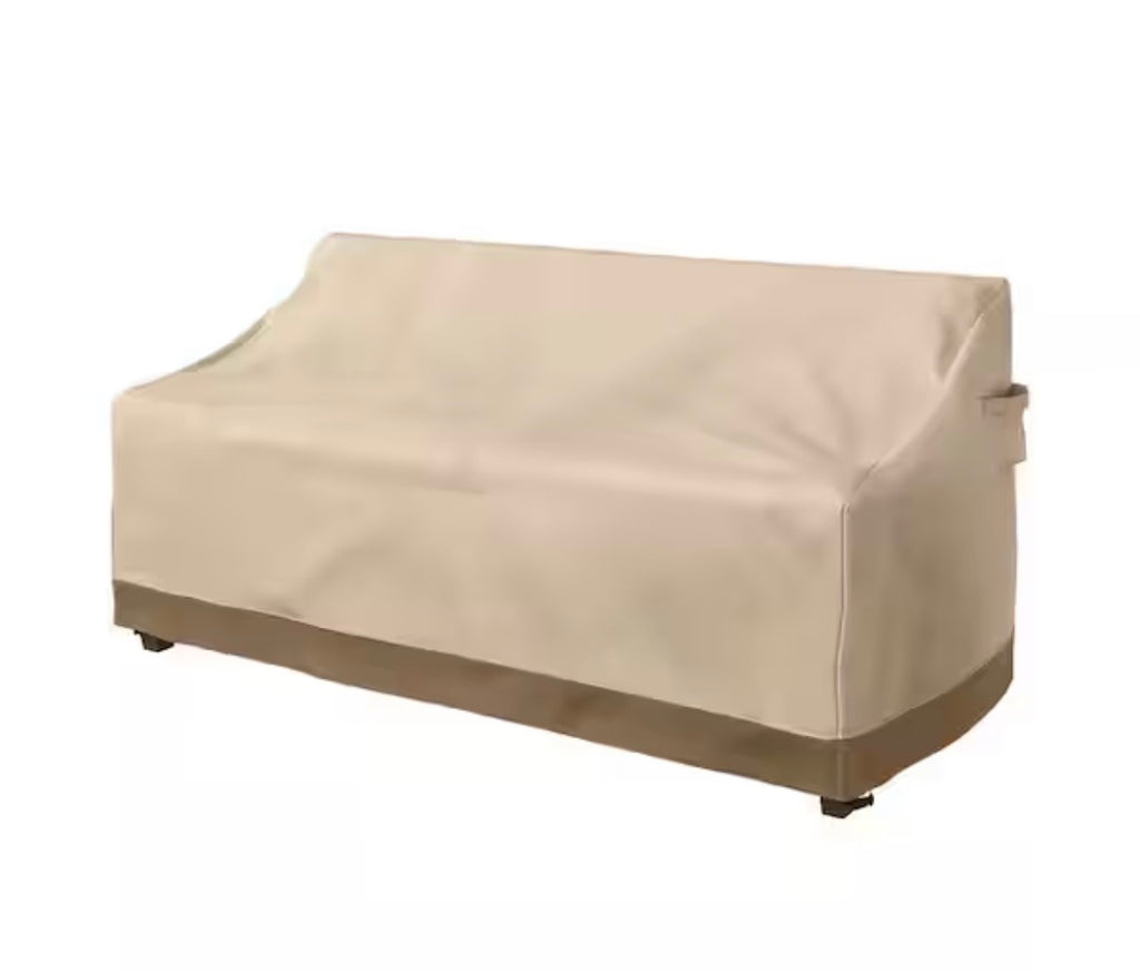 Beige Heavy-Duty Outdoor Couch Cover