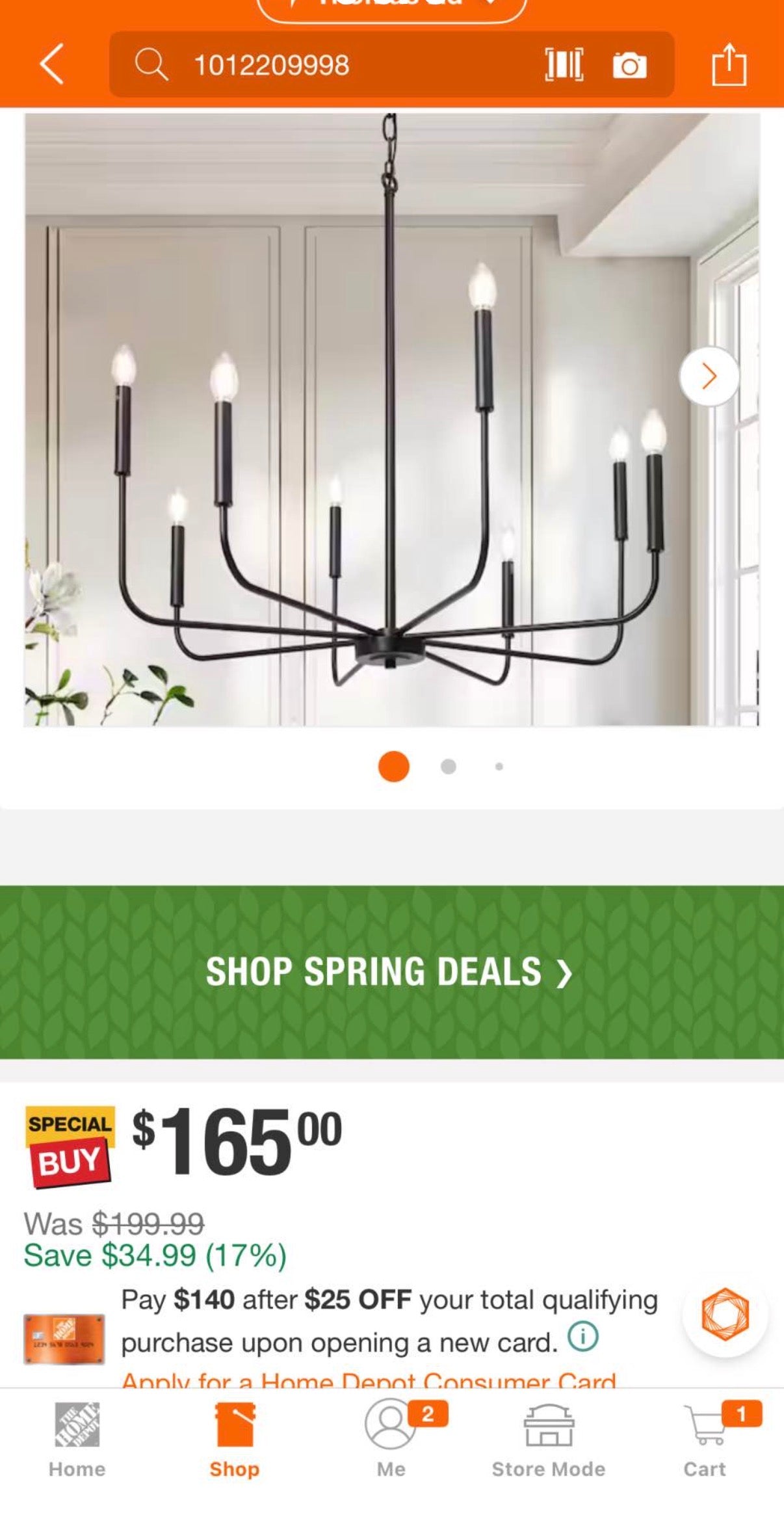 Industrial 31.5 in. 8-Light Black Candlestick Chandelier