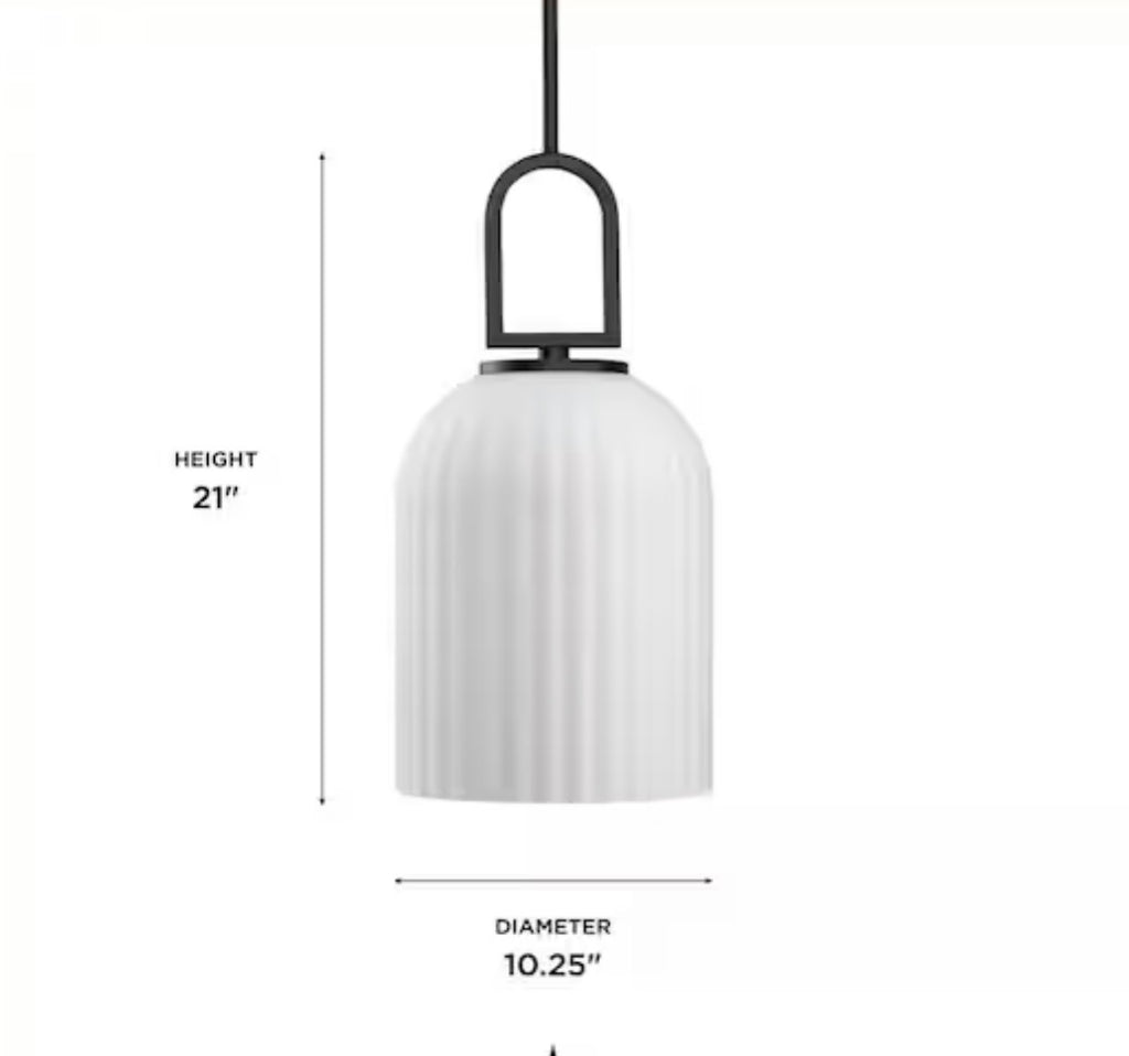Stanza Collection Matte Black New Traditional Pendant Light