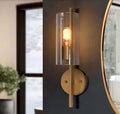 17 in H. Modern Cylinder Powder Room Wall Sconce light