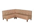 Trapp Corner Nook 73.37 in. Tan Dining Bench High Back
