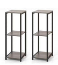 Grey & Black Metal Outdoor Plant Stand (2Pack)