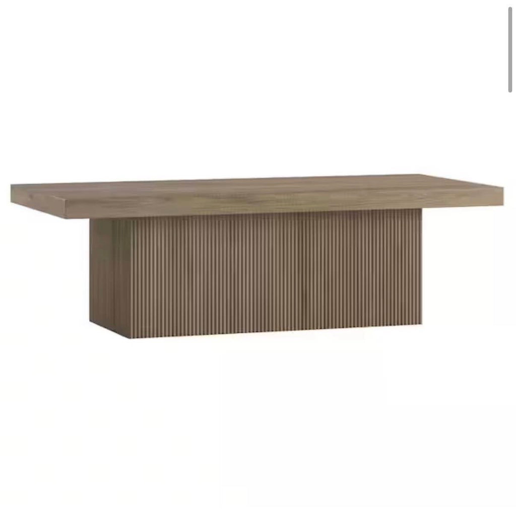 Torren 47.5 in. Antiqued Gray Oak Rectangle MDF Top Coffee Table