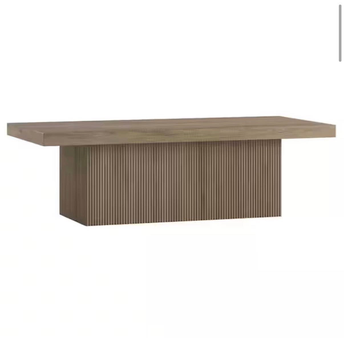 Torren 47.5 in. Antiqued Gray Oak Rectangle MDF Top Coffee Table