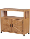 Brown Wood indoor / Outdoor Storage Cabinet