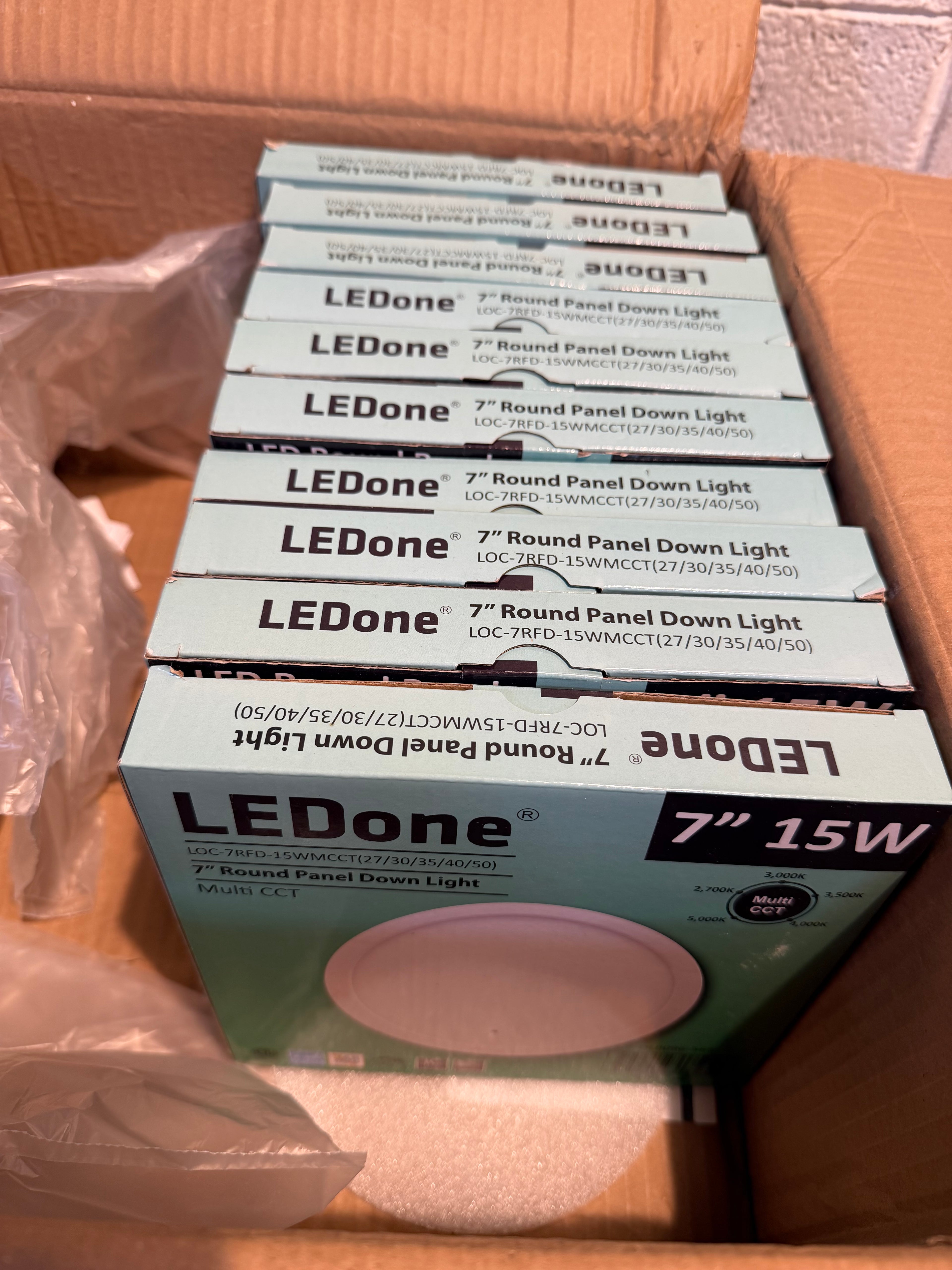 7-in. 15 Watt Integrated LED Recessed Round Downlight