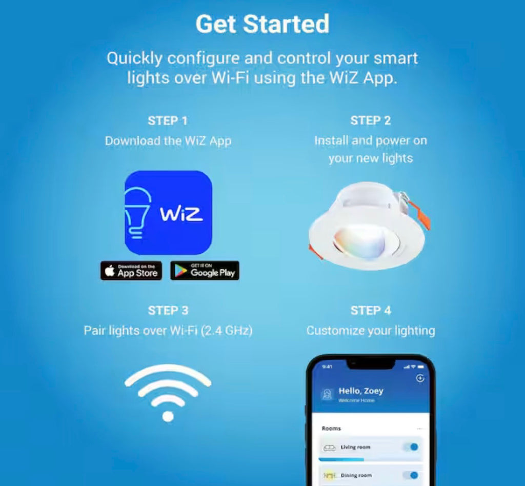 6 in. Smart Wi-Fi Canless Recessed LED light