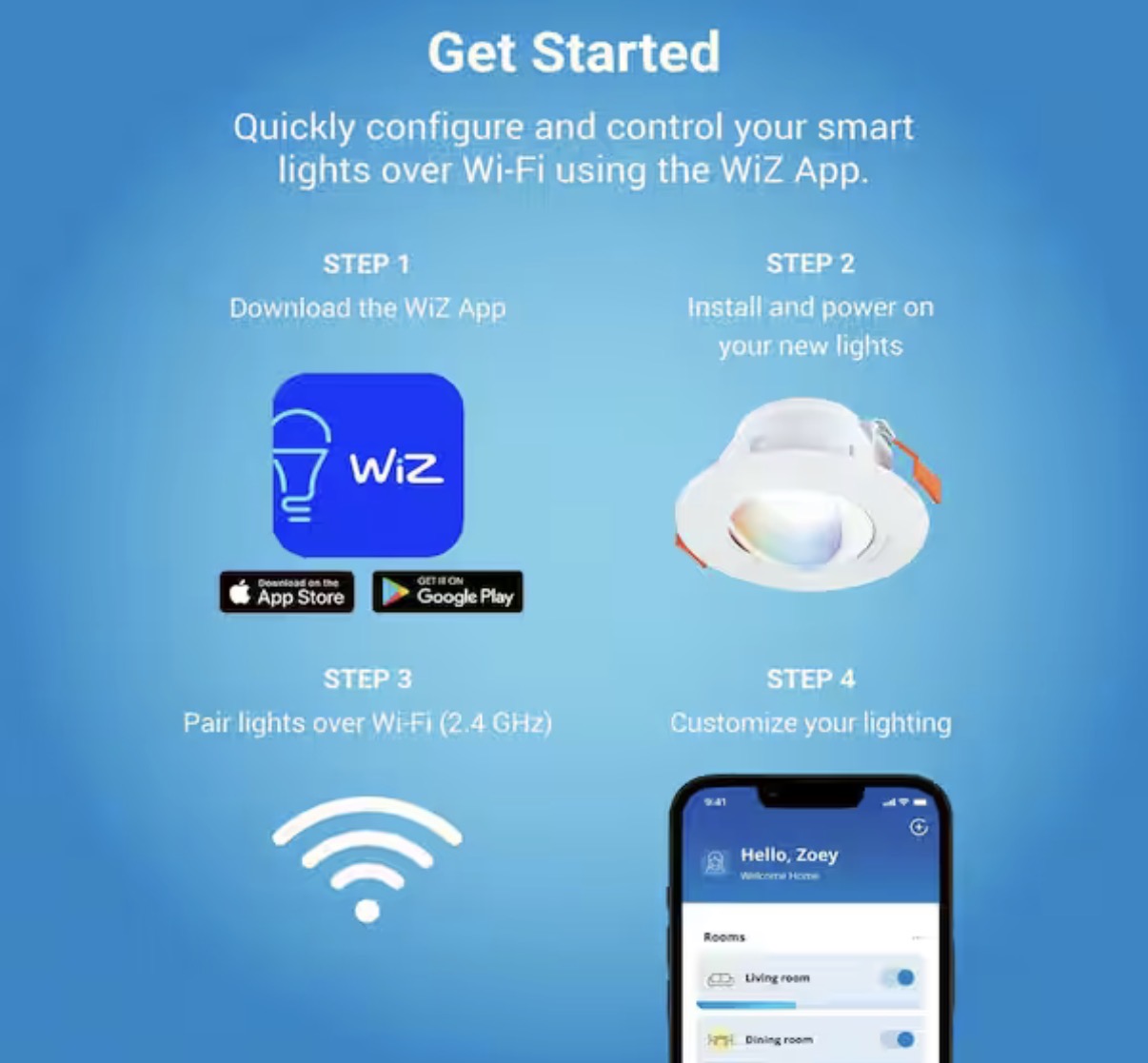 6 in. Smart Wi-Fi Canless Recessed LED light