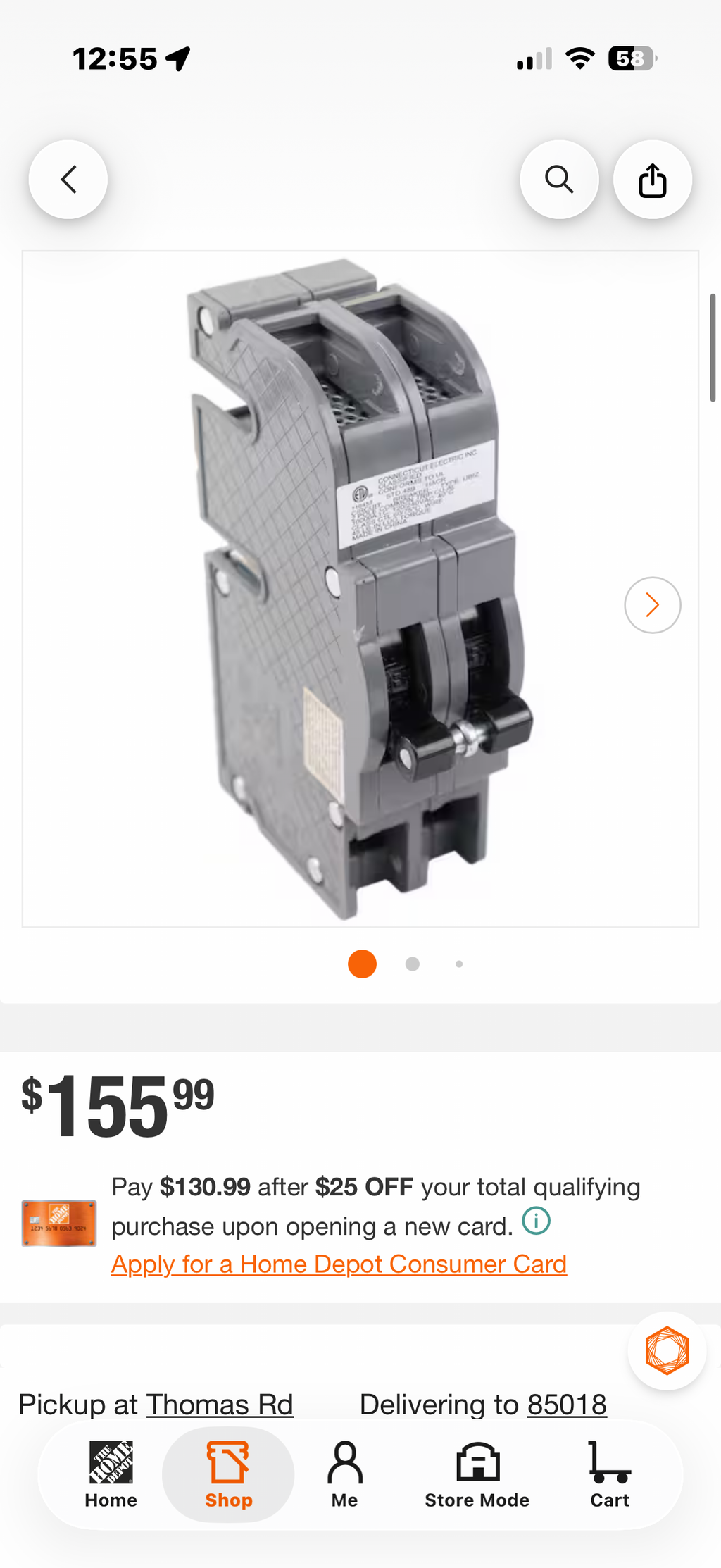 100 Amp 1-1/2 in 2-Pole Replacement Circuit Breaker