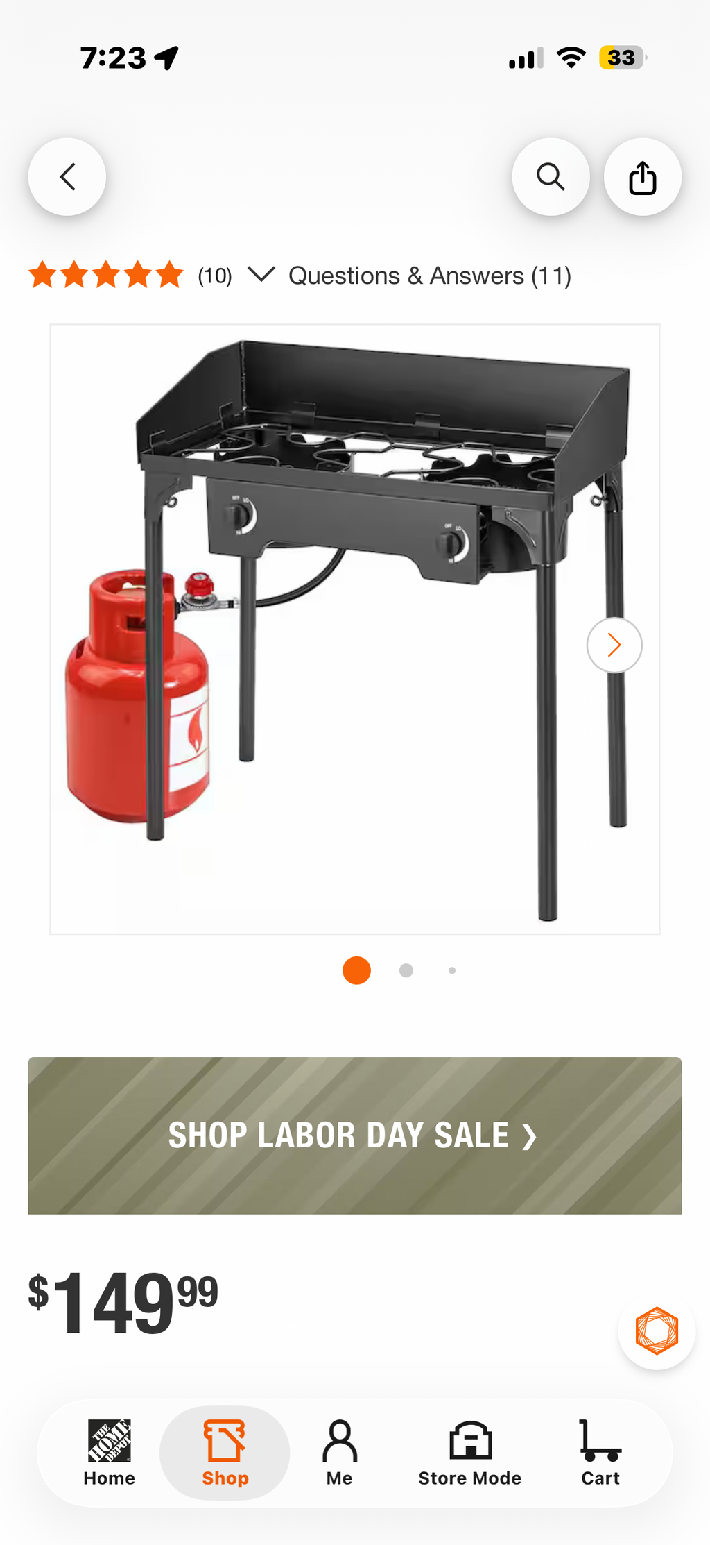 Outdoor Built-In Double Side Burner Stove