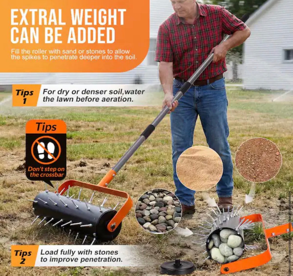Heavy-Duty Lawn Rolling Aerator