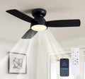 32 in. Integrated LED Smart Modern Flush Mount Ceiling Fan