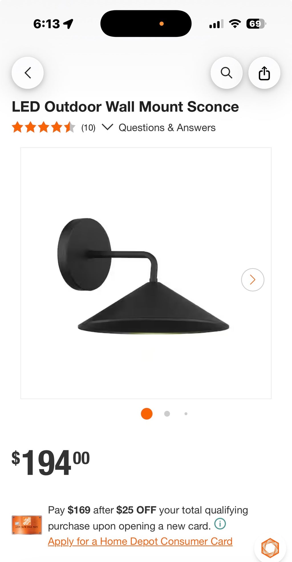City Streets 1-Light Sand Black LED Outdoor Wall Mount Sconce