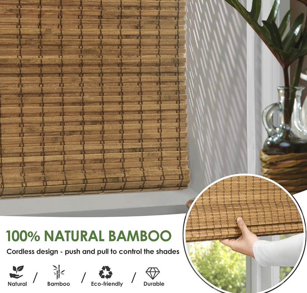 Cordless Bamboo Roman Shades