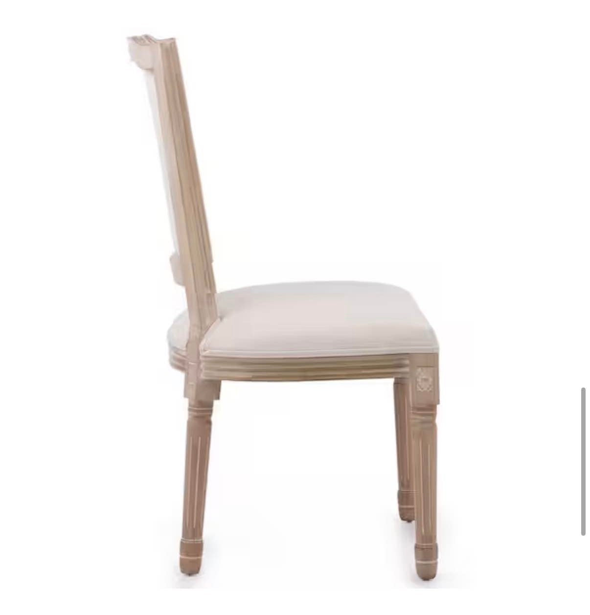 French Side Chairs (Set of 2) with Carved Wood Legs