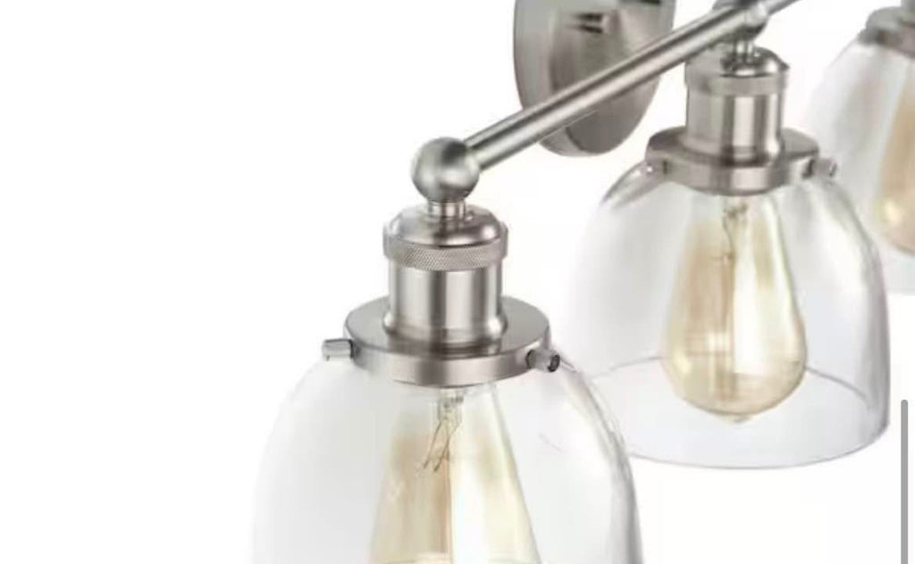 37.5 in. 4-Light Brushed Nickel Industrial Vanity