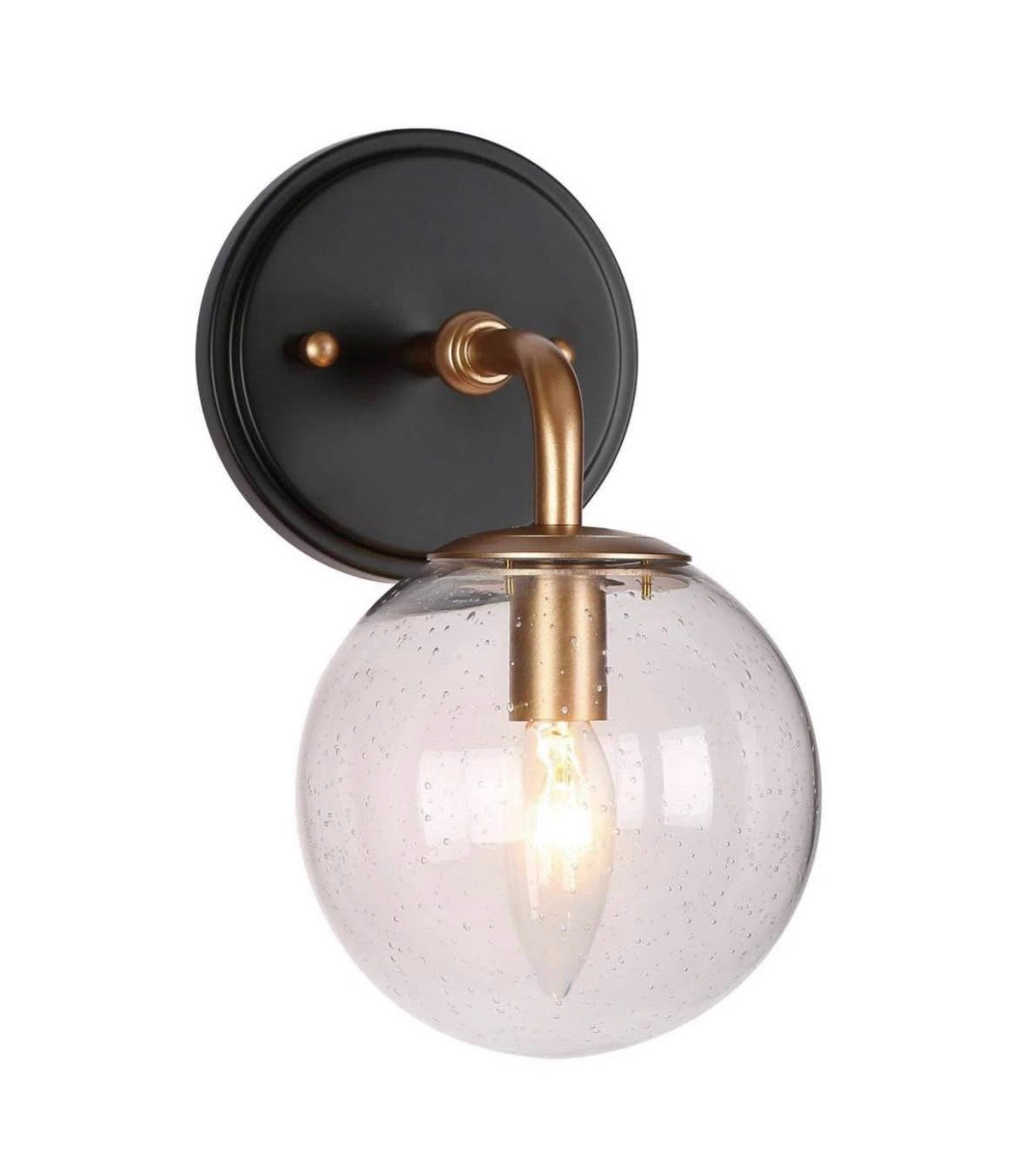 5.5 in. 1-Light Vintage Gold Wall Sconce