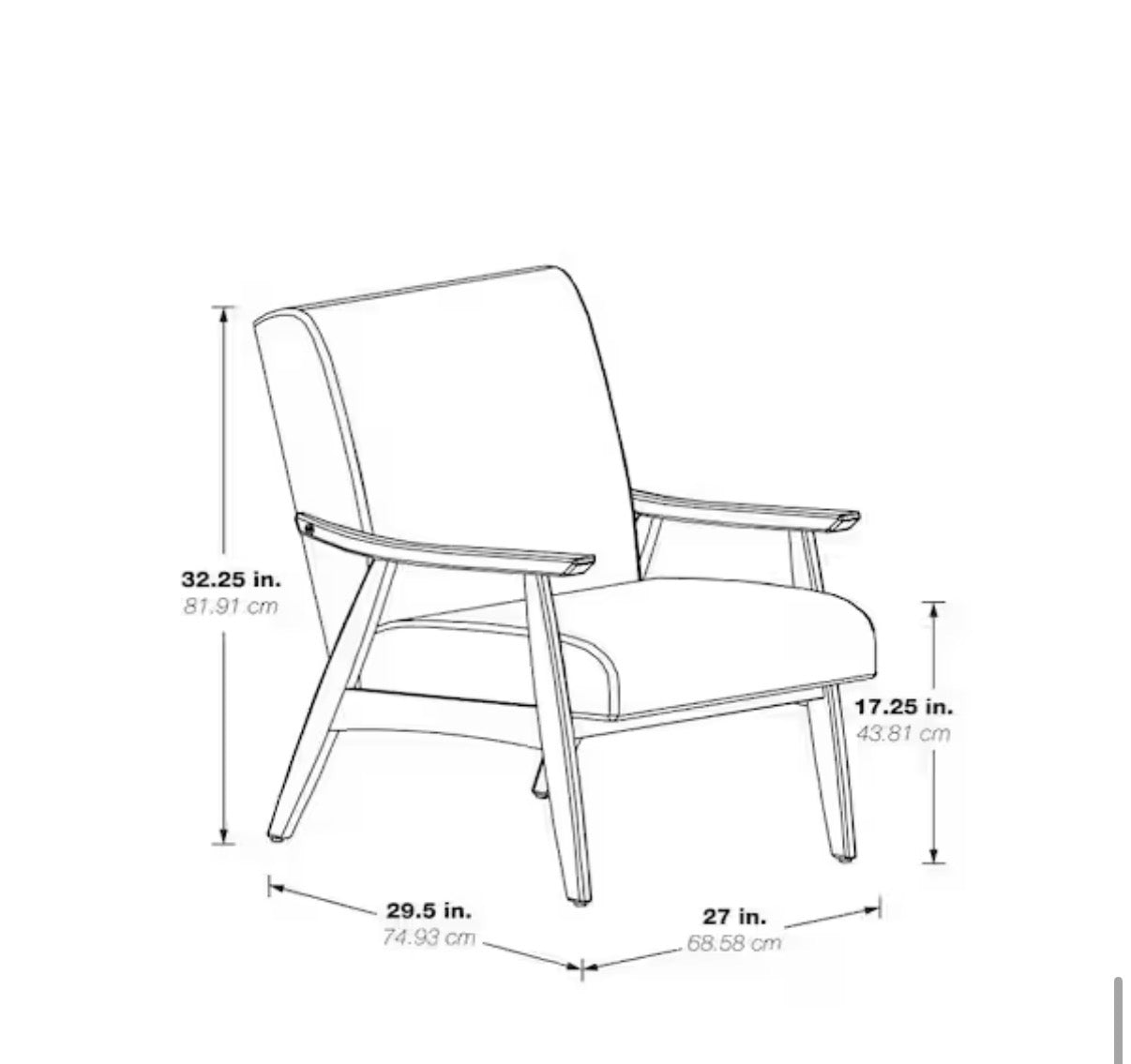 Davis Linen Fabric Arm Chair