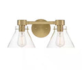 Willow Creek 16.5 in. 2-Light Brushed Gold Contemporary Vanity Light