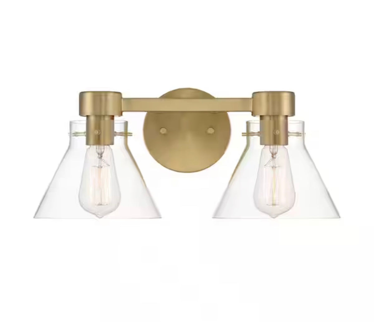 Willow Creek 16.5 in. 2-Light Brushed Gold Contemporary Vanity Light