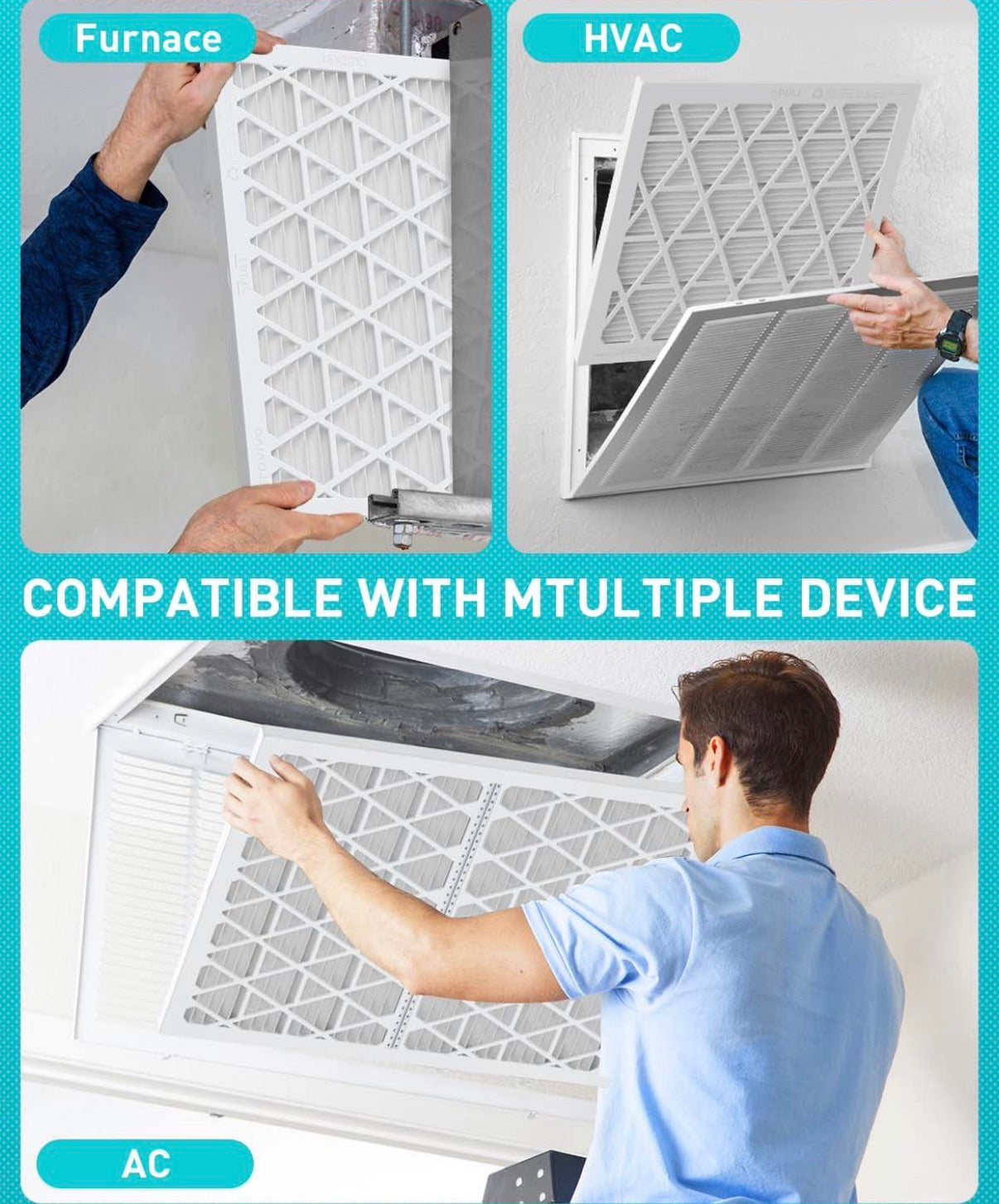 14x30x1 Refillable Air Filter Kit