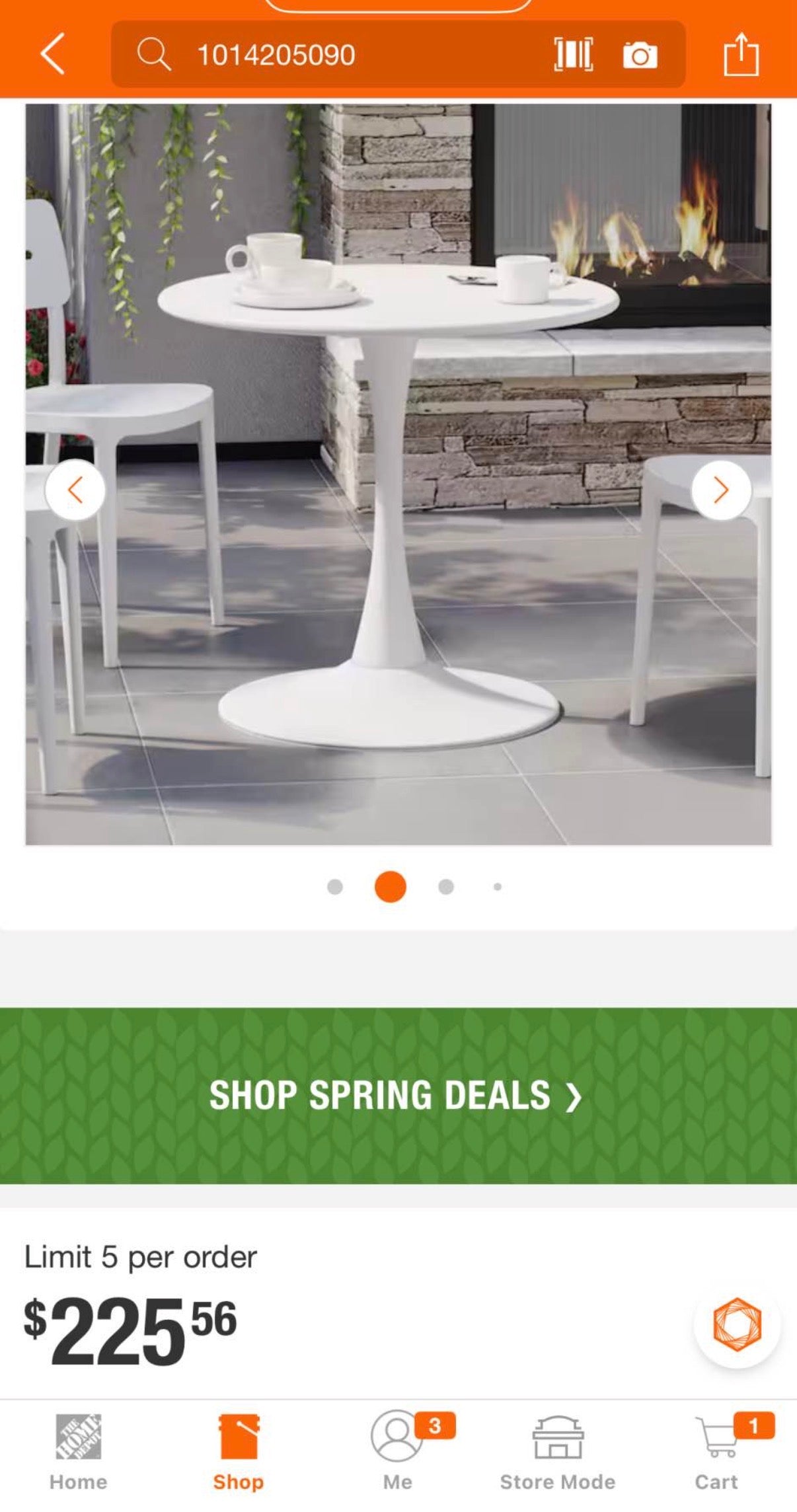 Frond and Form Outdoor 31.5 in. Round Steel Dining Table