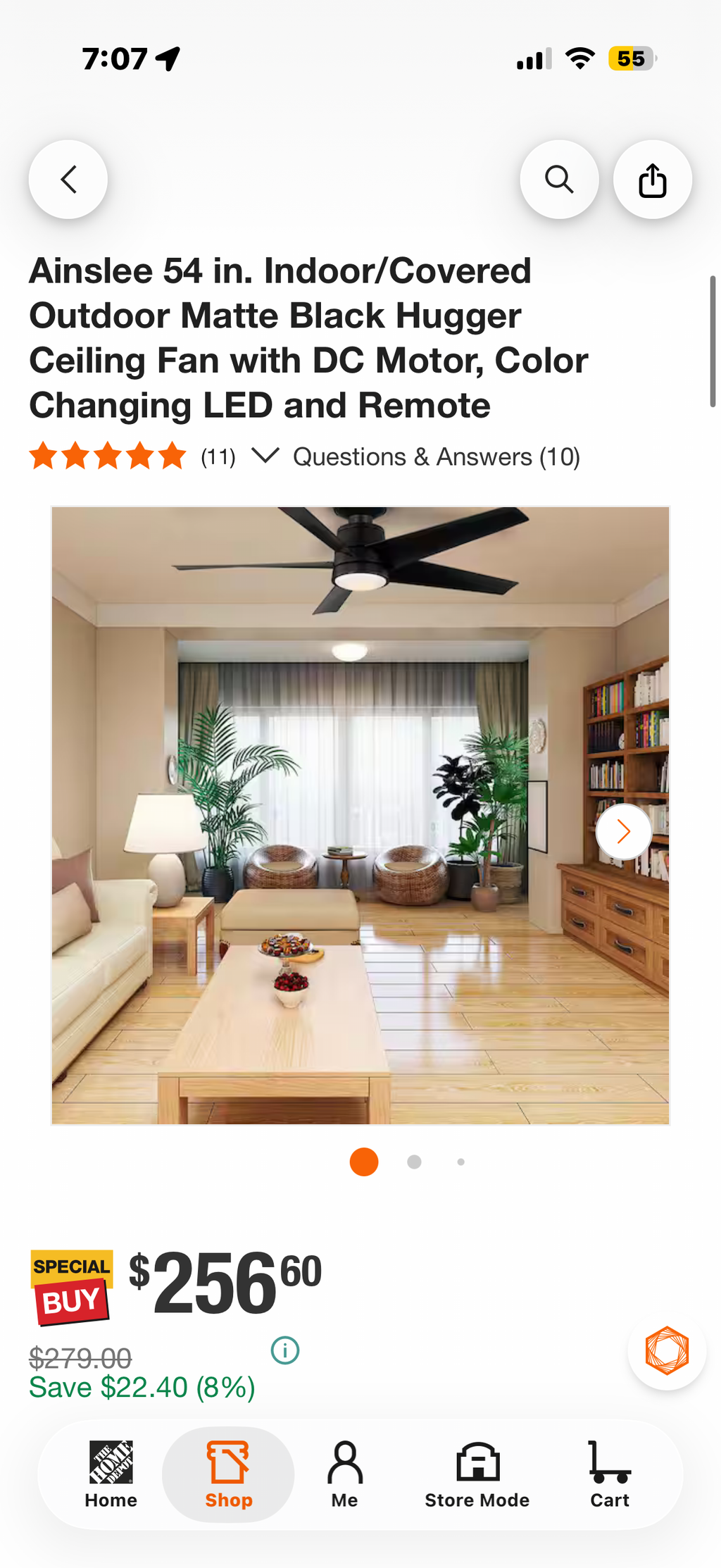 Ainslee 54 in. Indoor/Covered Outdoor ceiling fan