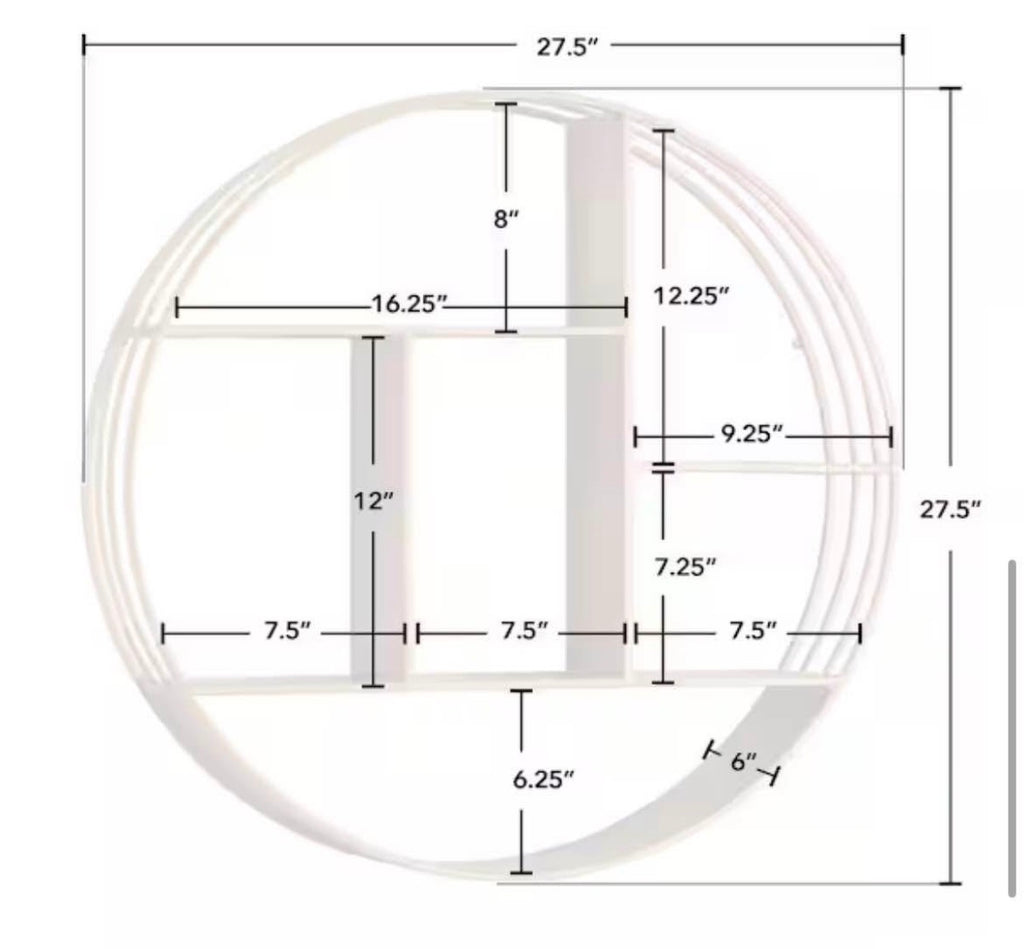 Brooklyn Gold Circular Shelf