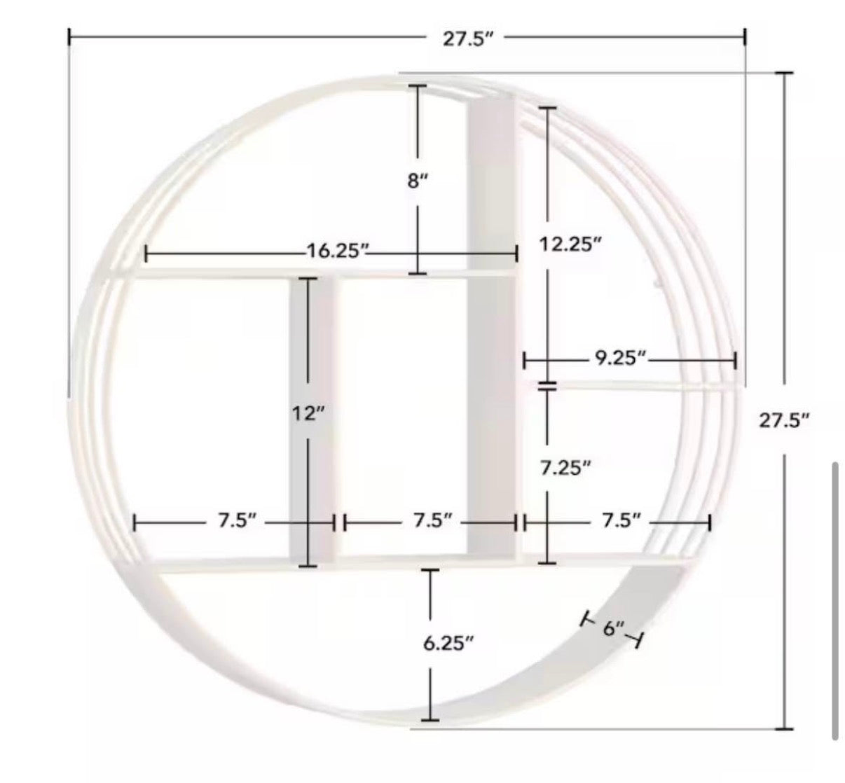 Brooklyn Gold Circular Shelf