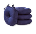 Solid Navy 15 in. Round Outdoor Seat Cushion (4-Pack)