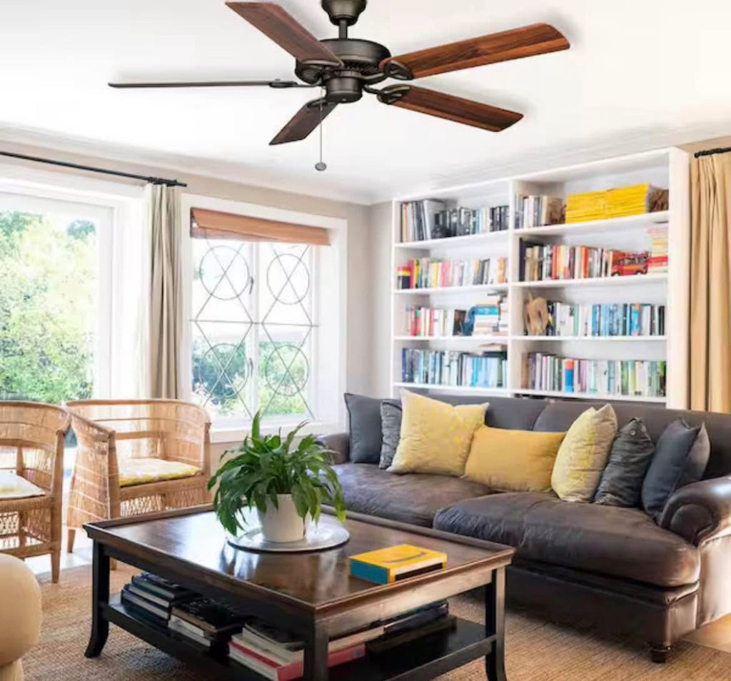 52 in. Indoor Oil Rubbed Bronze Ceiling Fan.