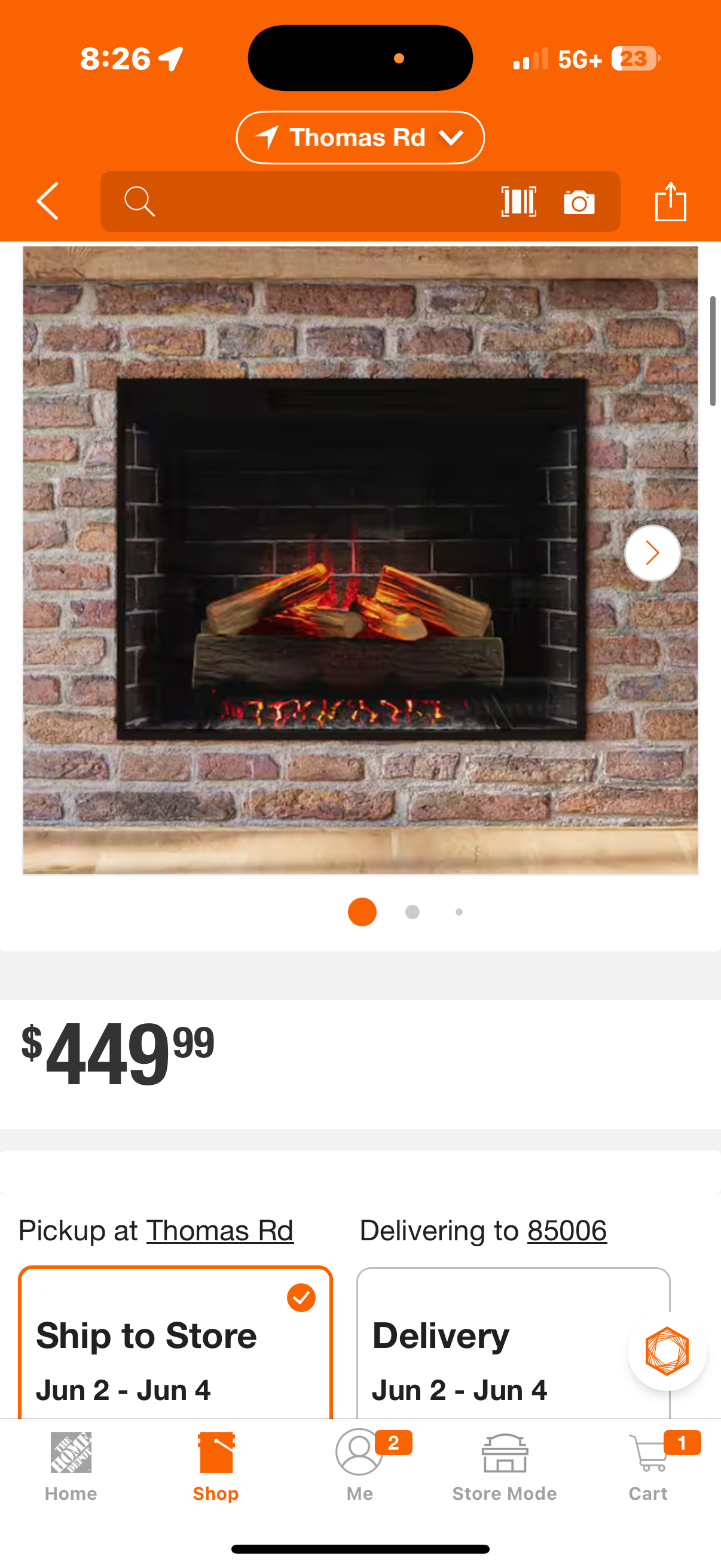 Uptown 33 in. Smart Electric Fireplace Wi-Fi and Remote Controlled