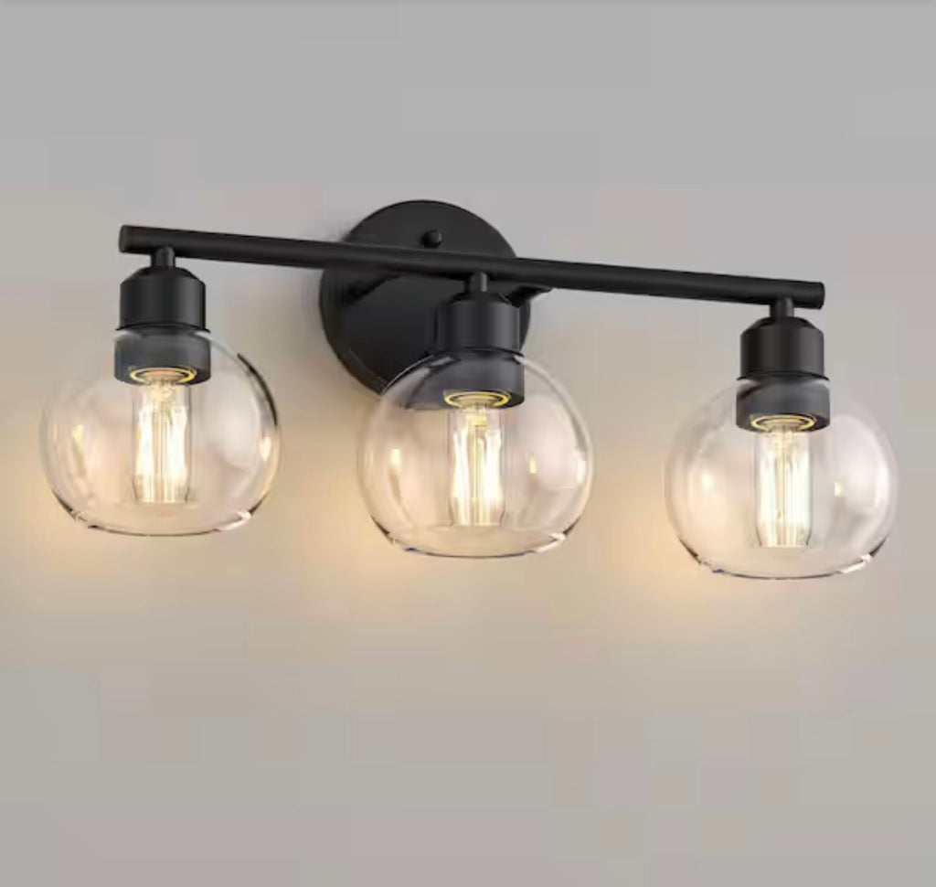 3-Light Bathroom Vanity Light Fixtures Over Mirror
