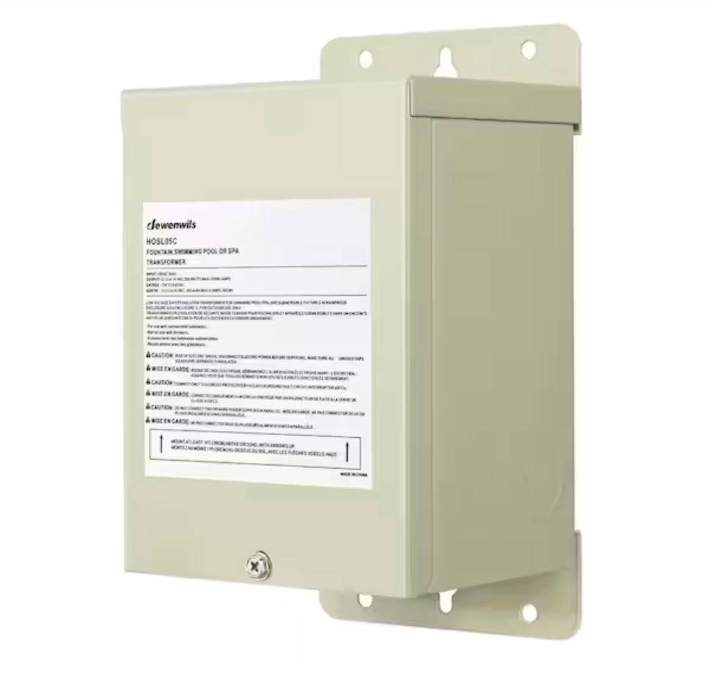 Multi-tap Low Voltage 300-Watt Metal Pool Light Transformer