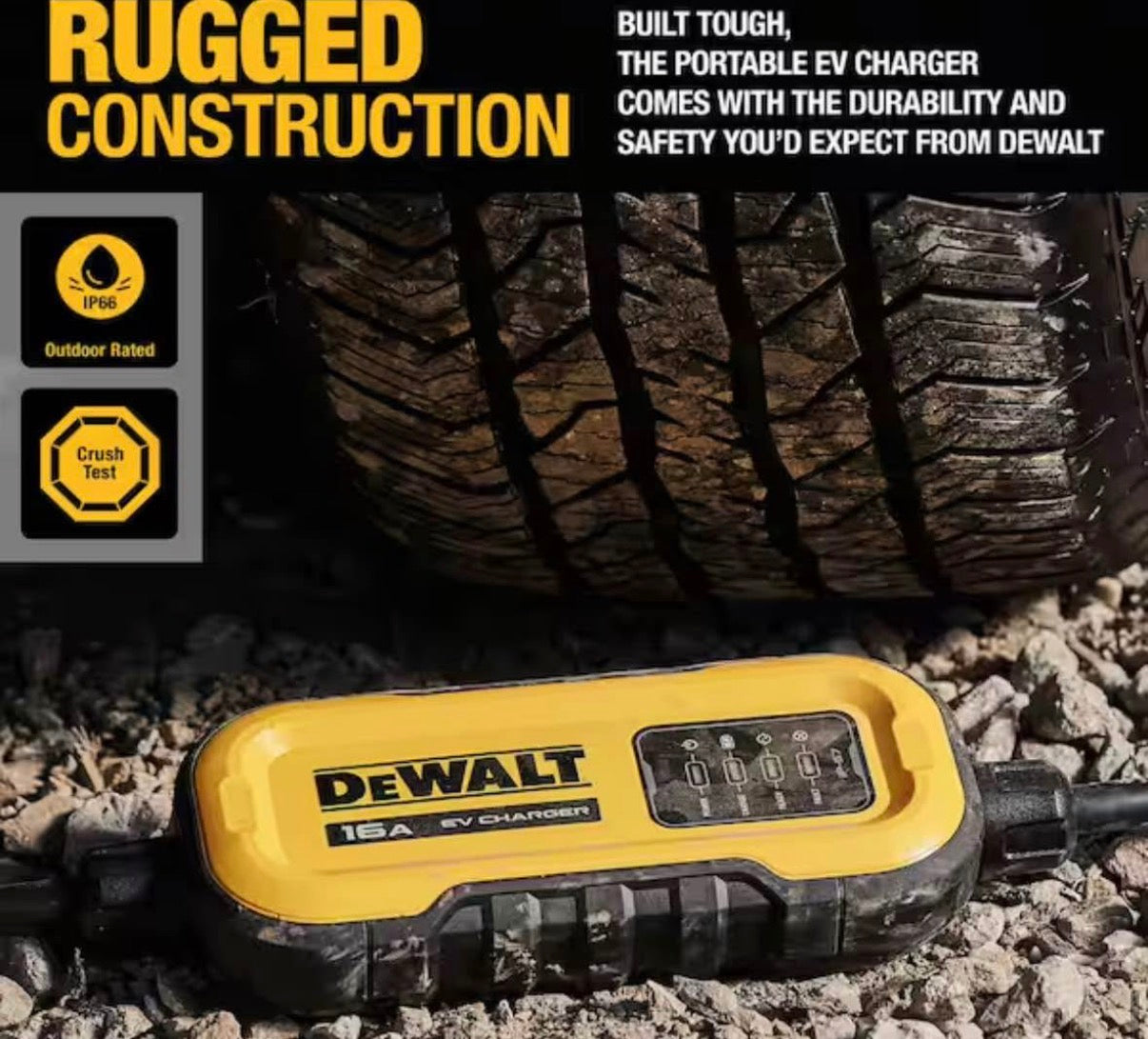 DEWALT Level-2 Portable Electric Vehicle EV Charger