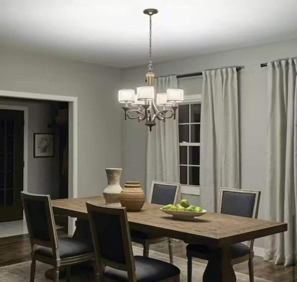 Lacey 25 in. 5-Light Mission Bronze Transitional Chandelier