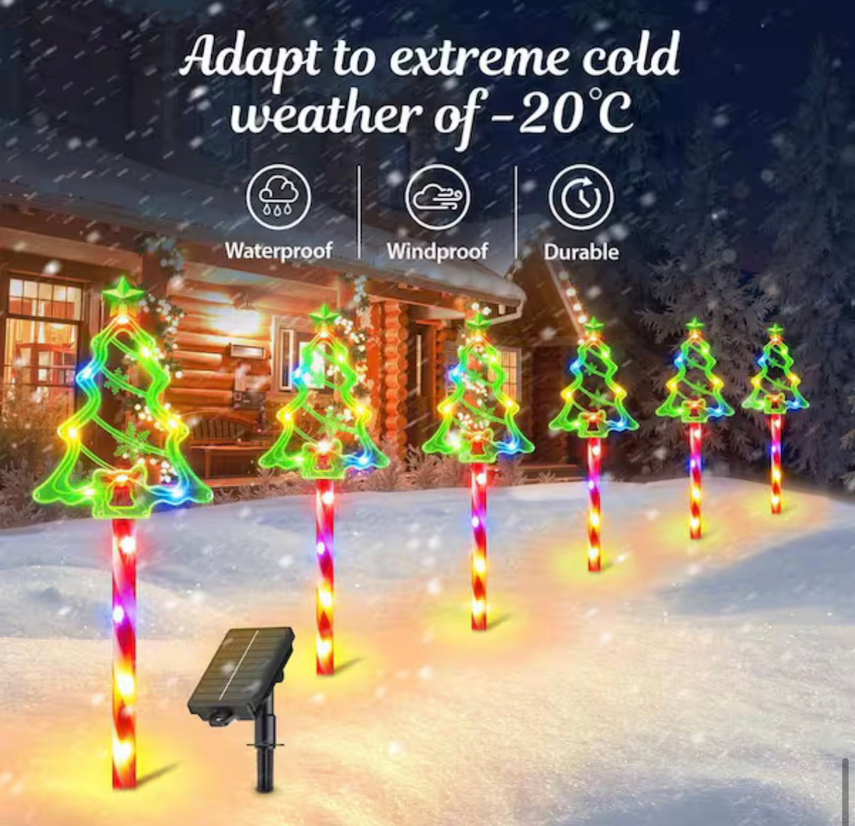 12-Pack Christmas Solar Pathway Lights