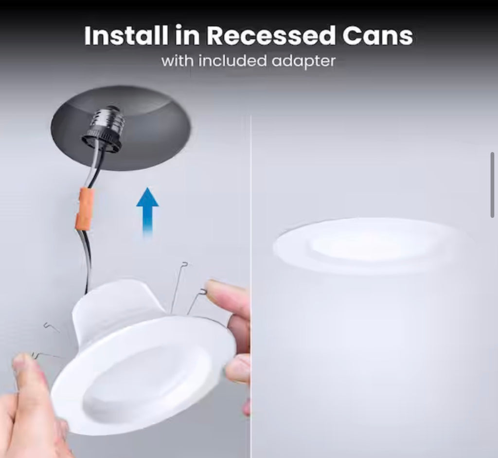6-pack 5/6 in. Dimmable LED Recessed Light Trim Kit