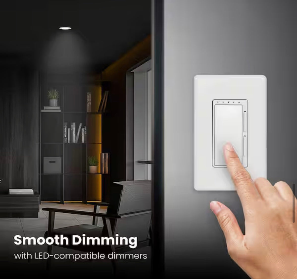 6-pack 5/6 in. Dimmable LED Recessed Light Trim Kit