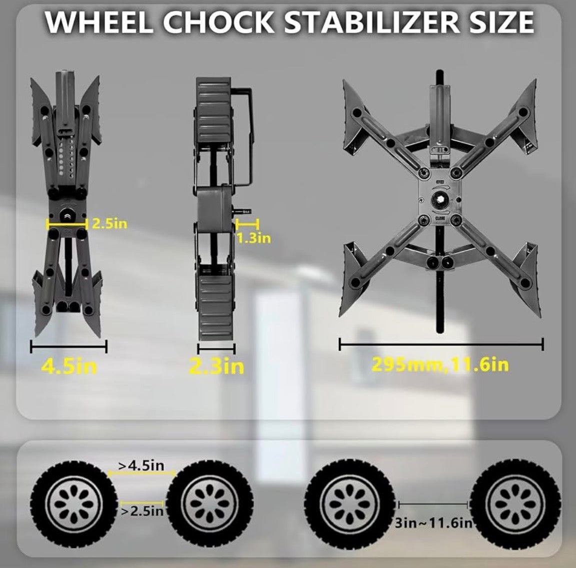 2 Sets RV Stabilizer Wheel Chock Scissor